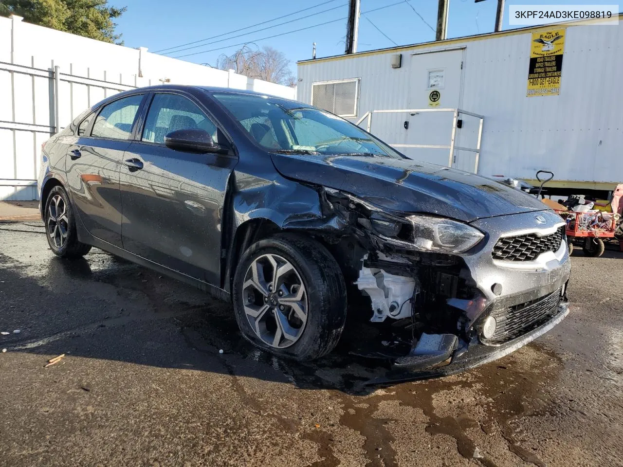 2019 Kia Forte Fe VIN: 3KPF24AD3KE098819 Lot: 80337304