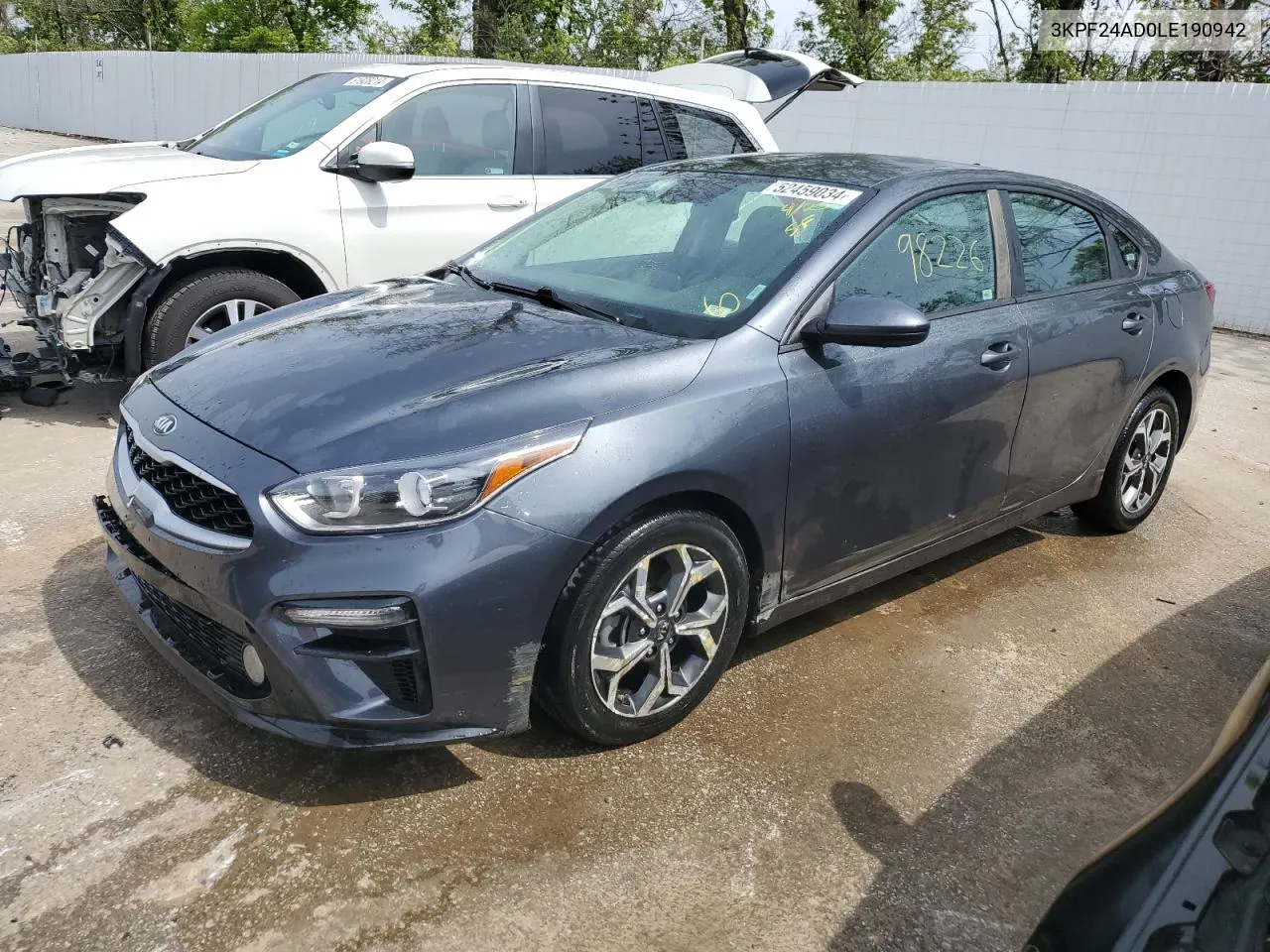 2020 Kia Forte Fe VIN: 3KPF24AD0LE190942 Lot: 52459034