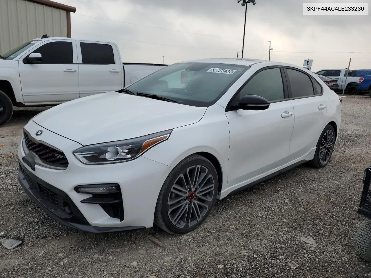 2020 Kia Forte Gt VIN: 3KPF44AC4LE233230 Lot: 55737404