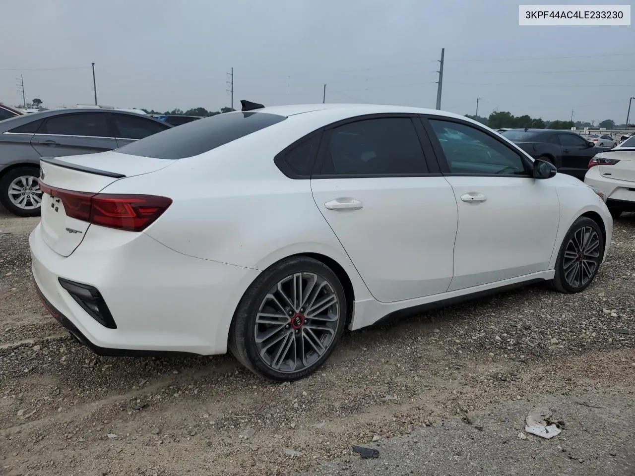 2020 Kia Forte Gt VIN: 3KPF44AC4LE233230 Lot: 55737404