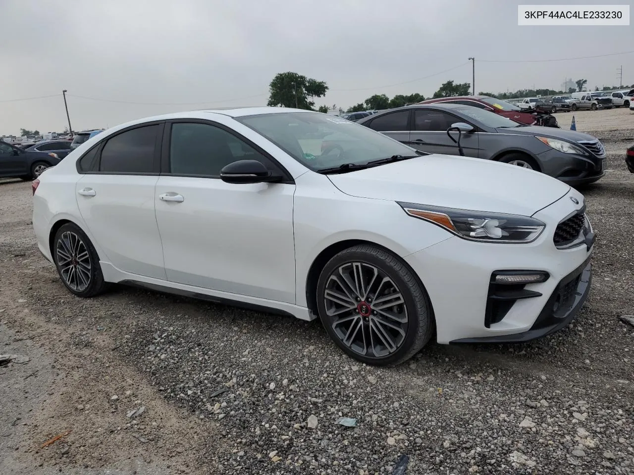 2020 Kia Forte Gt VIN: 3KPF44AC4LE233230 Lot: 55737404