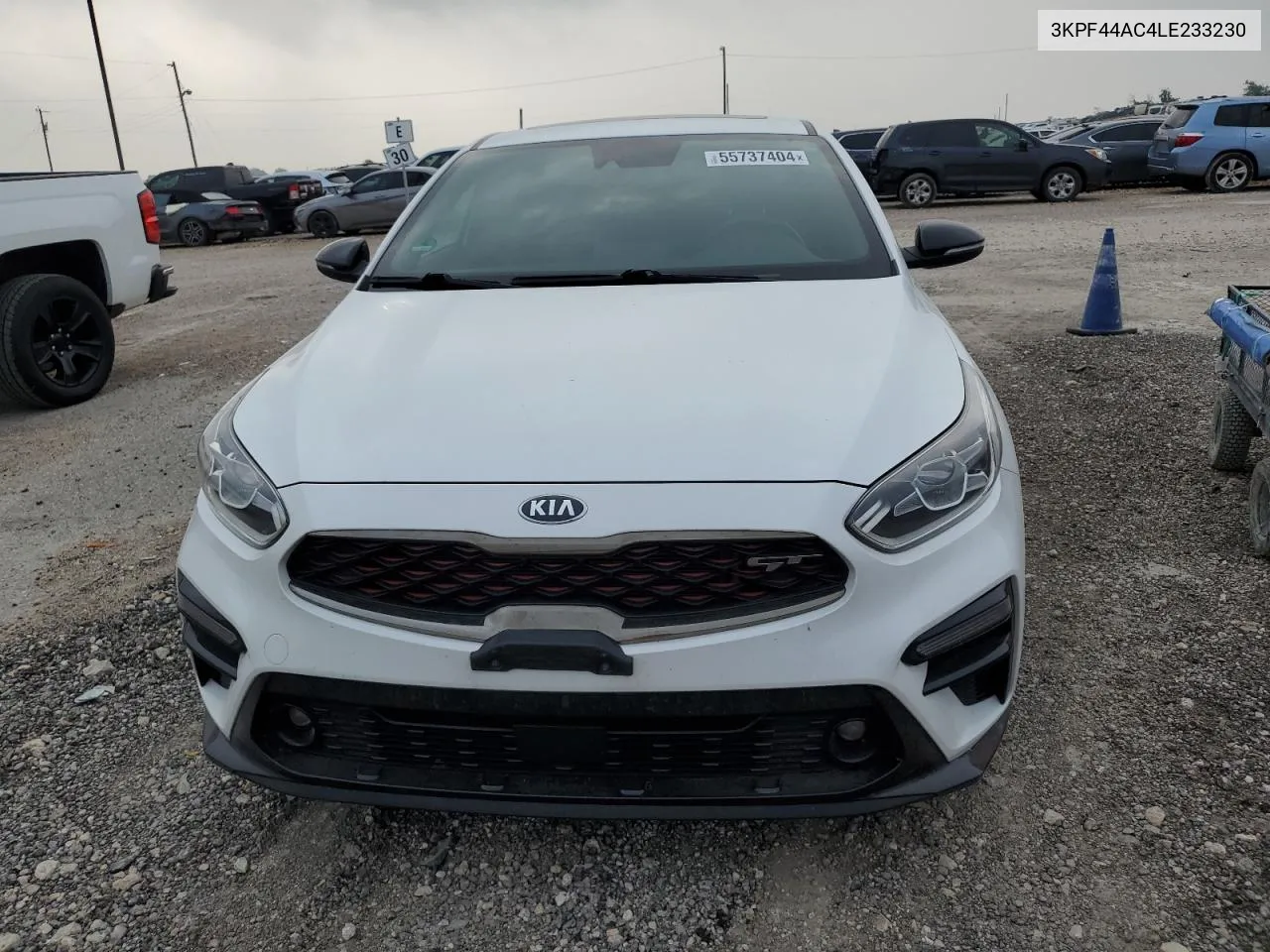 2020 Kia Forte Gt VIN: 3KPF44AC4LE233230 Lot: 55737404