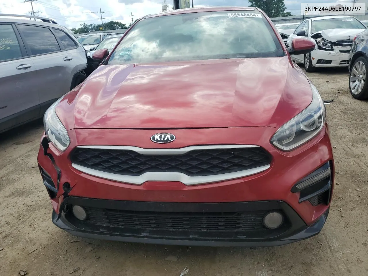 2020 Kia Forte Fe VIN: 3KPF24AD6LE190797 Lot: 56648454