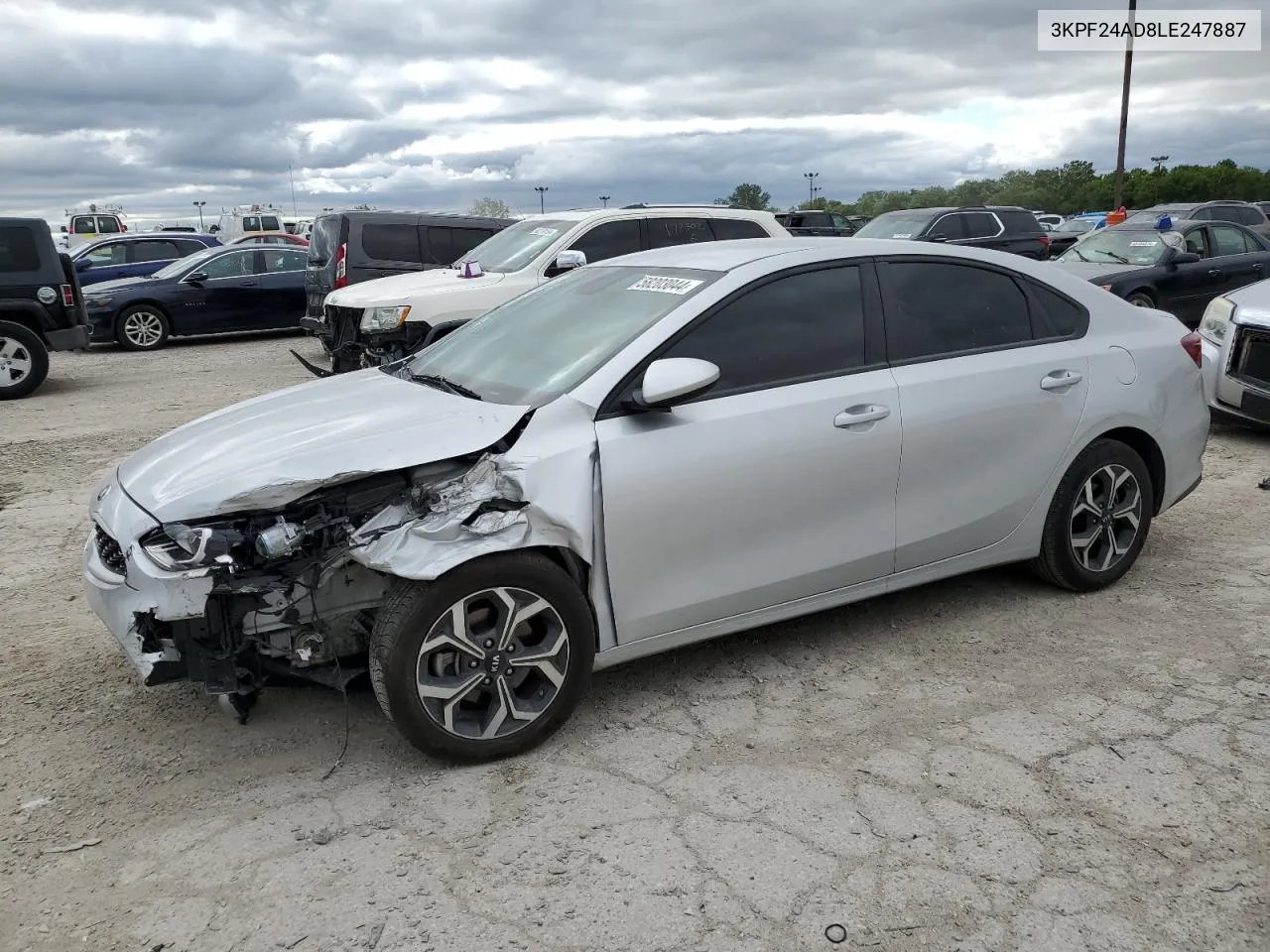 2020 Kia Forte Fe VIN: 3KPF24AD8LE247887 Lot: 58203044