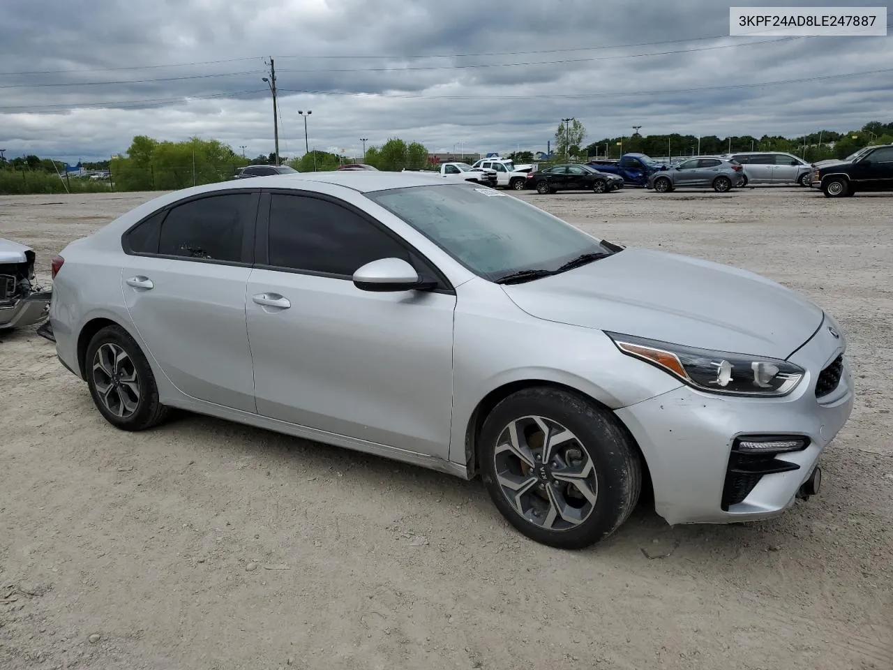 2020 Kia Forte Fe VIN: 3KPF24AD8LE247887 Lot: 58203044