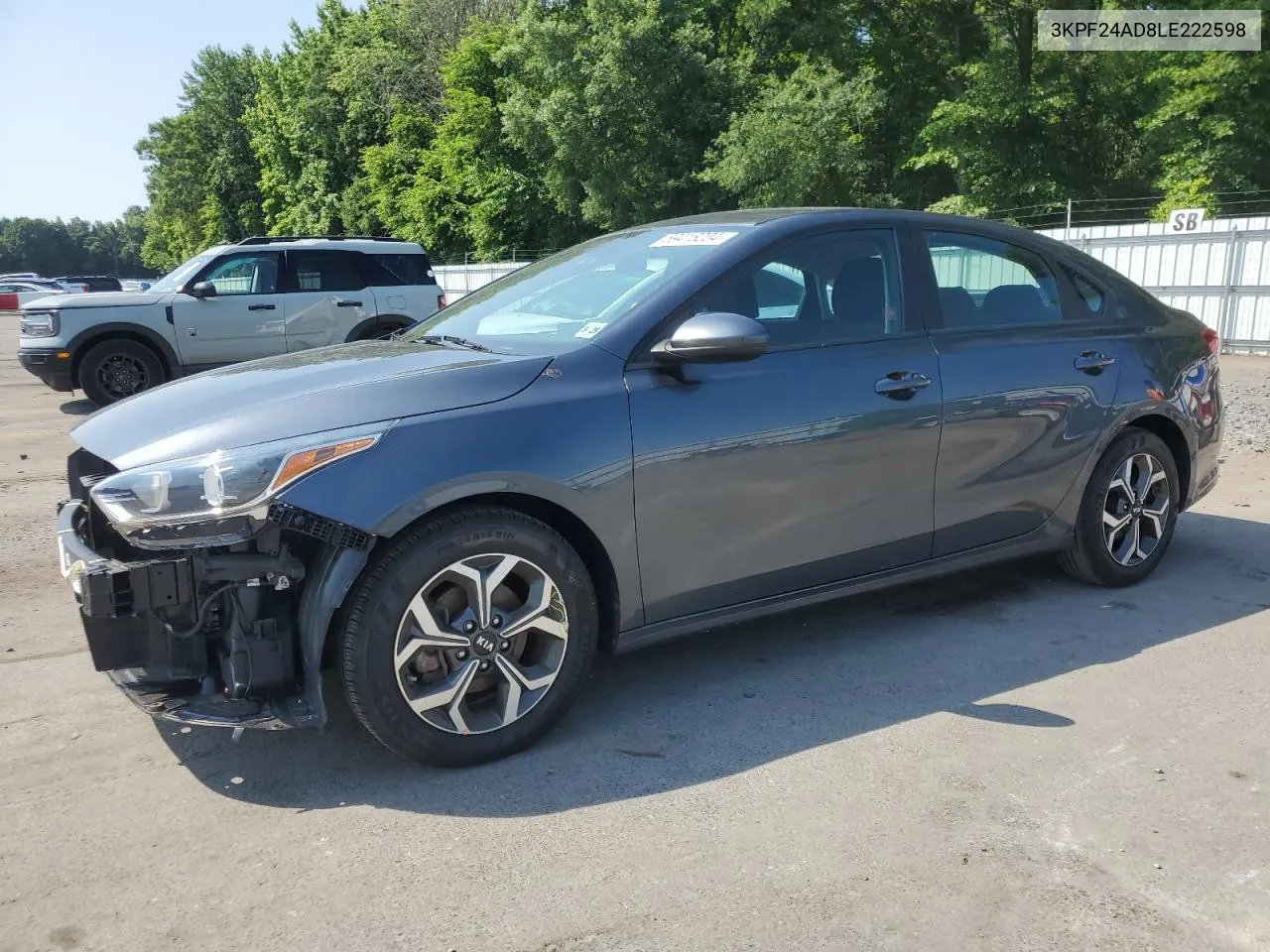 2020 Kia Forte Fe VIN: 3KPF24AD8LE222598 Lot: 59416204