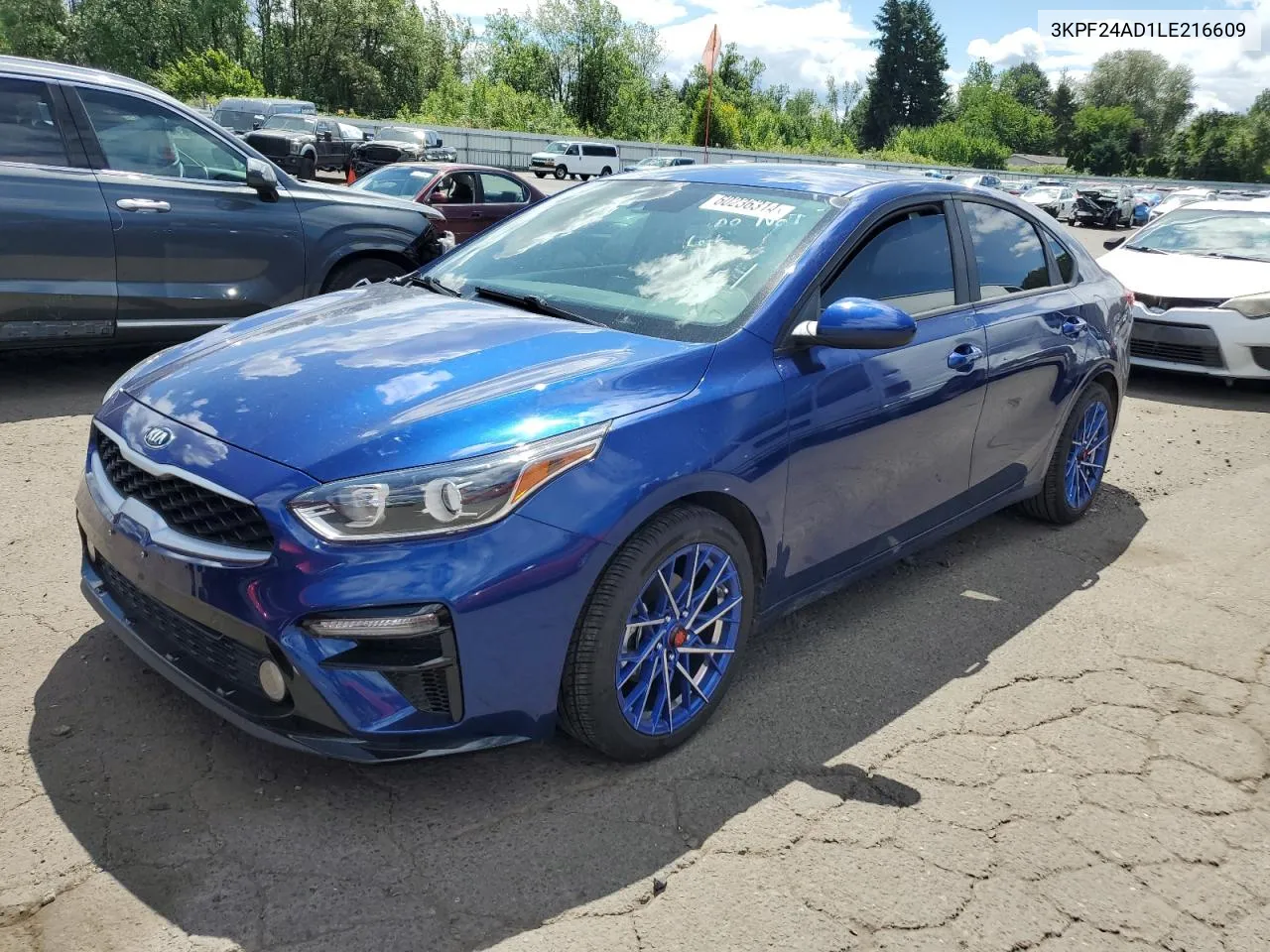 2020 Kia Forte Fe VIN: 3KPF24AD1LE216609 Lot: 60236314