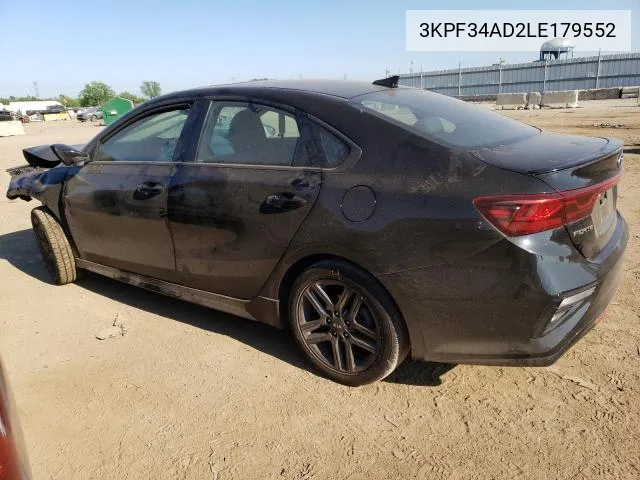 2020 Kia Forte Gt Line VIN: 3KPF34AD2LE179552 Lot: 61393674