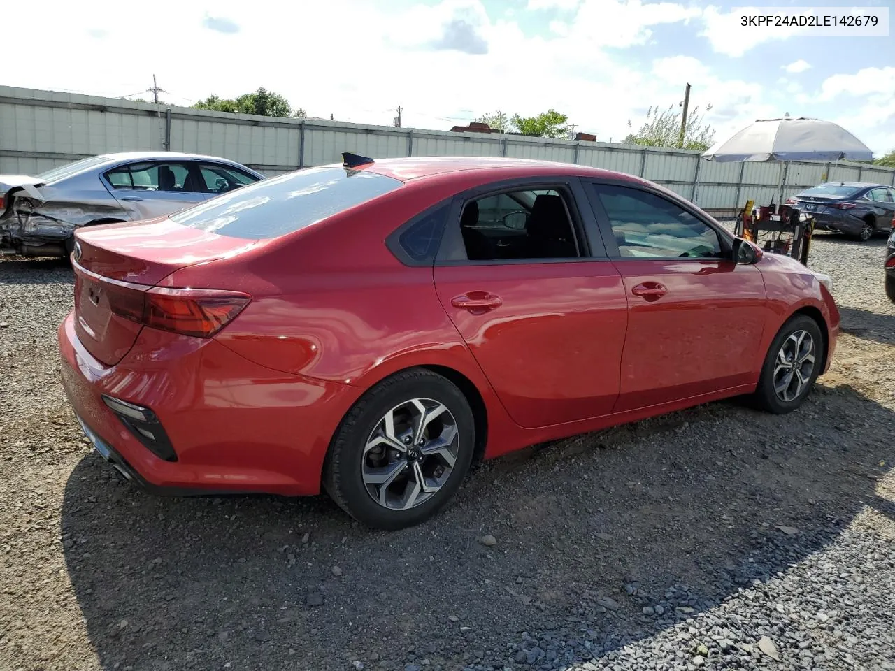 2020 Kia Forte Fe VIN: 3KPF24AD2LE142679 Lot: 62598594