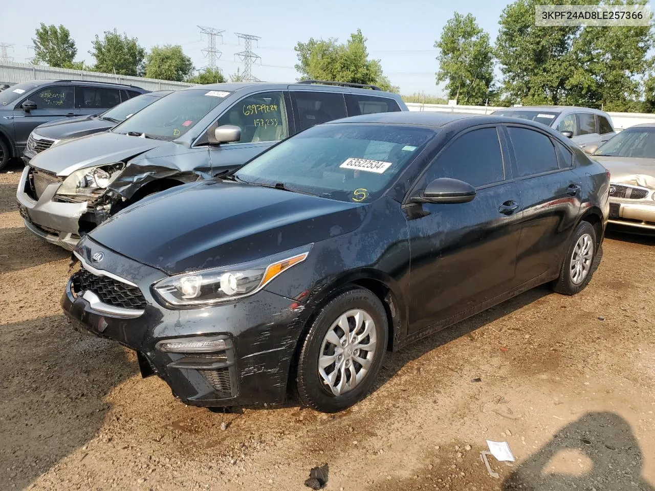 2020 Kia Forte Fe VIN: 3KPF24AD8LE257366 Lot: 63522534