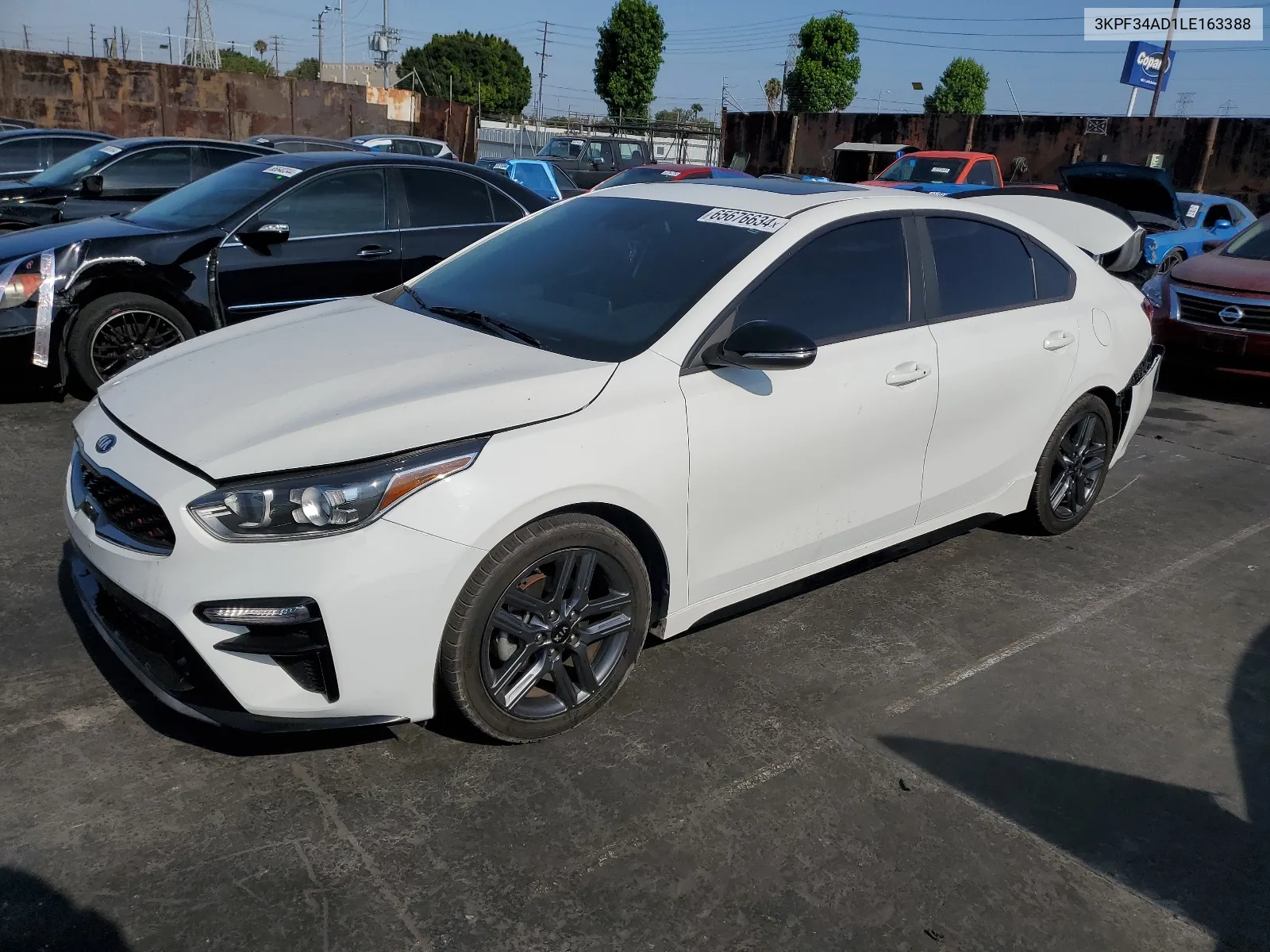 2020 Kia Forte Gt Line VIN: 3KPF34AD1LE163388 Lot: 65676634