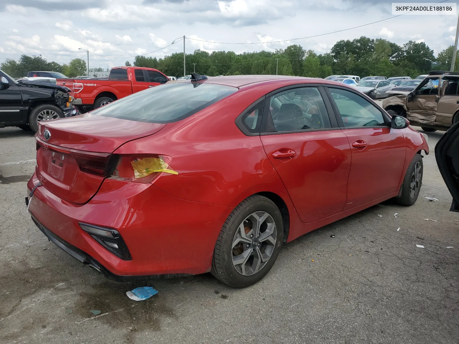 2020 Kia Forte Fe VIN: 3KPF24AD0LE188186 Lot: 66306674