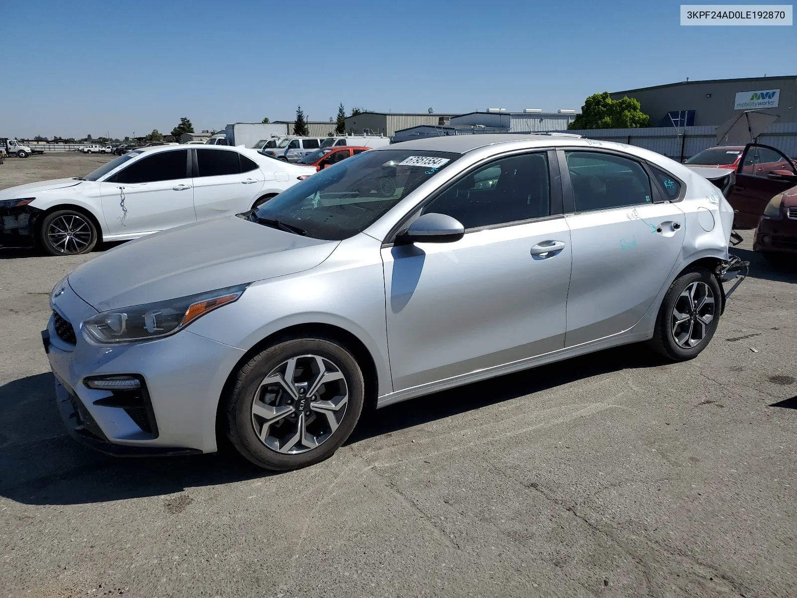 2020 Kia Forte Fe VIN: 3KPF24AD0LE192870 Lot: 67951554