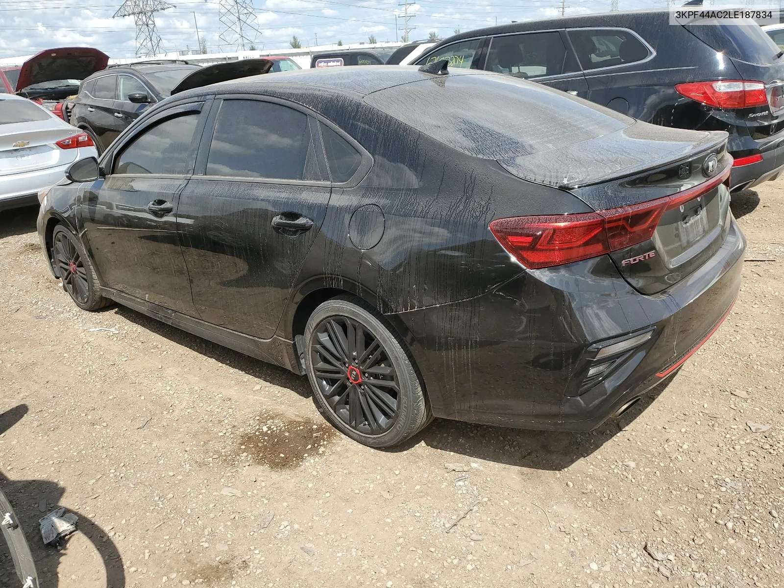 2020 Kia Forte Gt VIN: 3KPF44AC2LE187834 Lot: 68282584