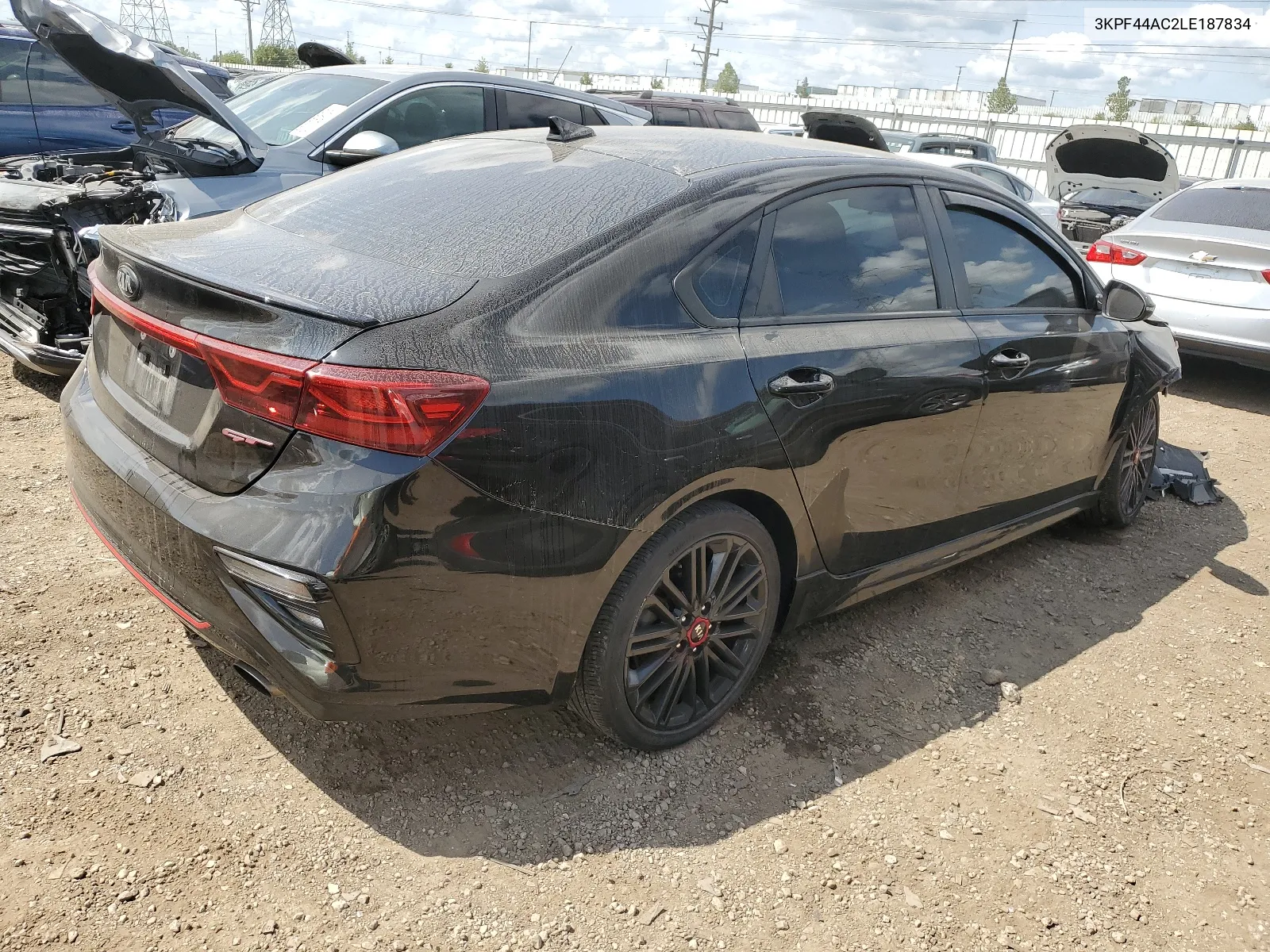 2020 Kia Forte Gt VIN: 3KPF44AC2LE187834 Lot: 68282584