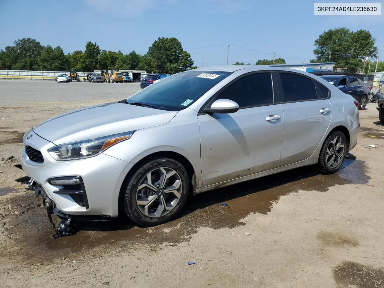 2020 Kia Forte Fe VIN: 3KPF24AD4LE236630 Lot: 69109974