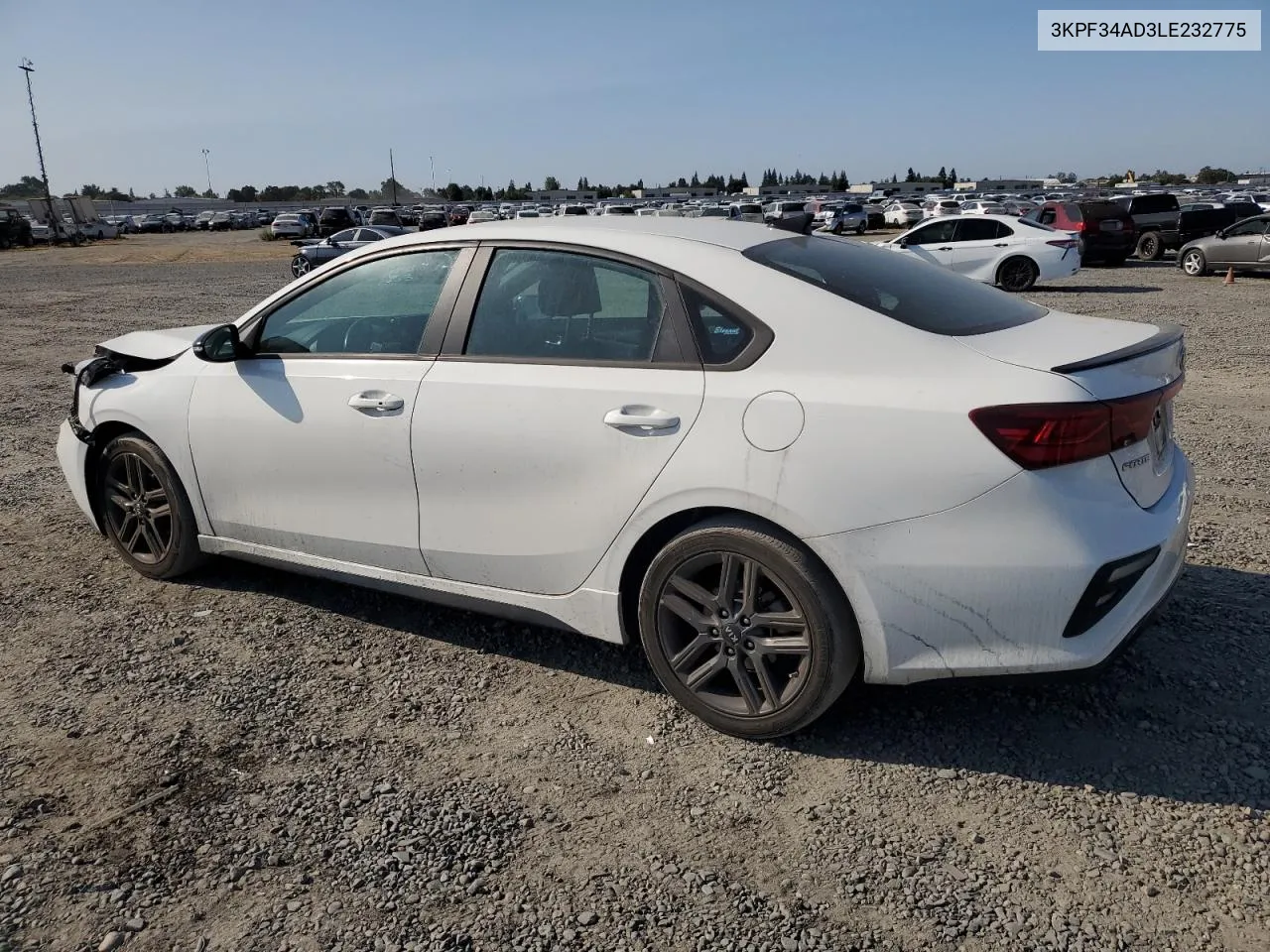 2020 Kia Forte Gt Line VIN: 3KPF34AD3LE232775 Lot: 69245654