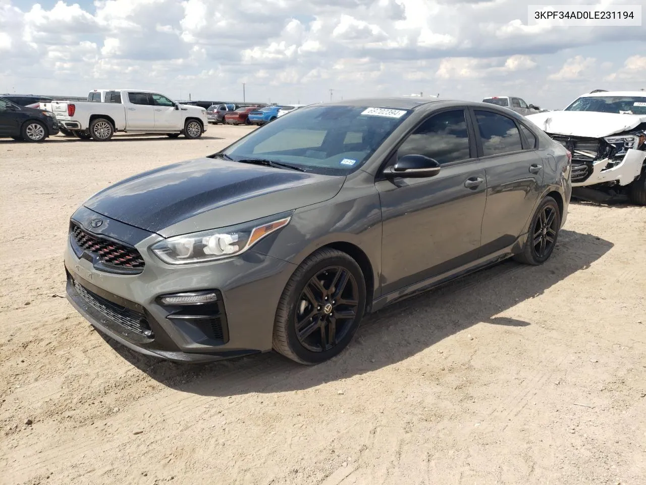 2020 Kia Forte Gt Line VIN: 3KPF34AD0LE231194 Lot: 69702394