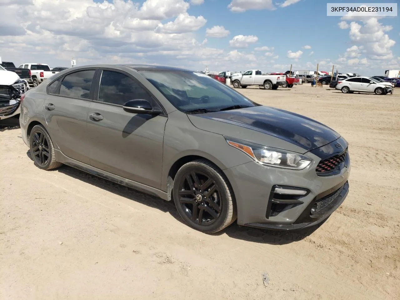 2020 Kia Forte Gt Line VIN: 3KPF34AD0LE231194 Lot: 69702394