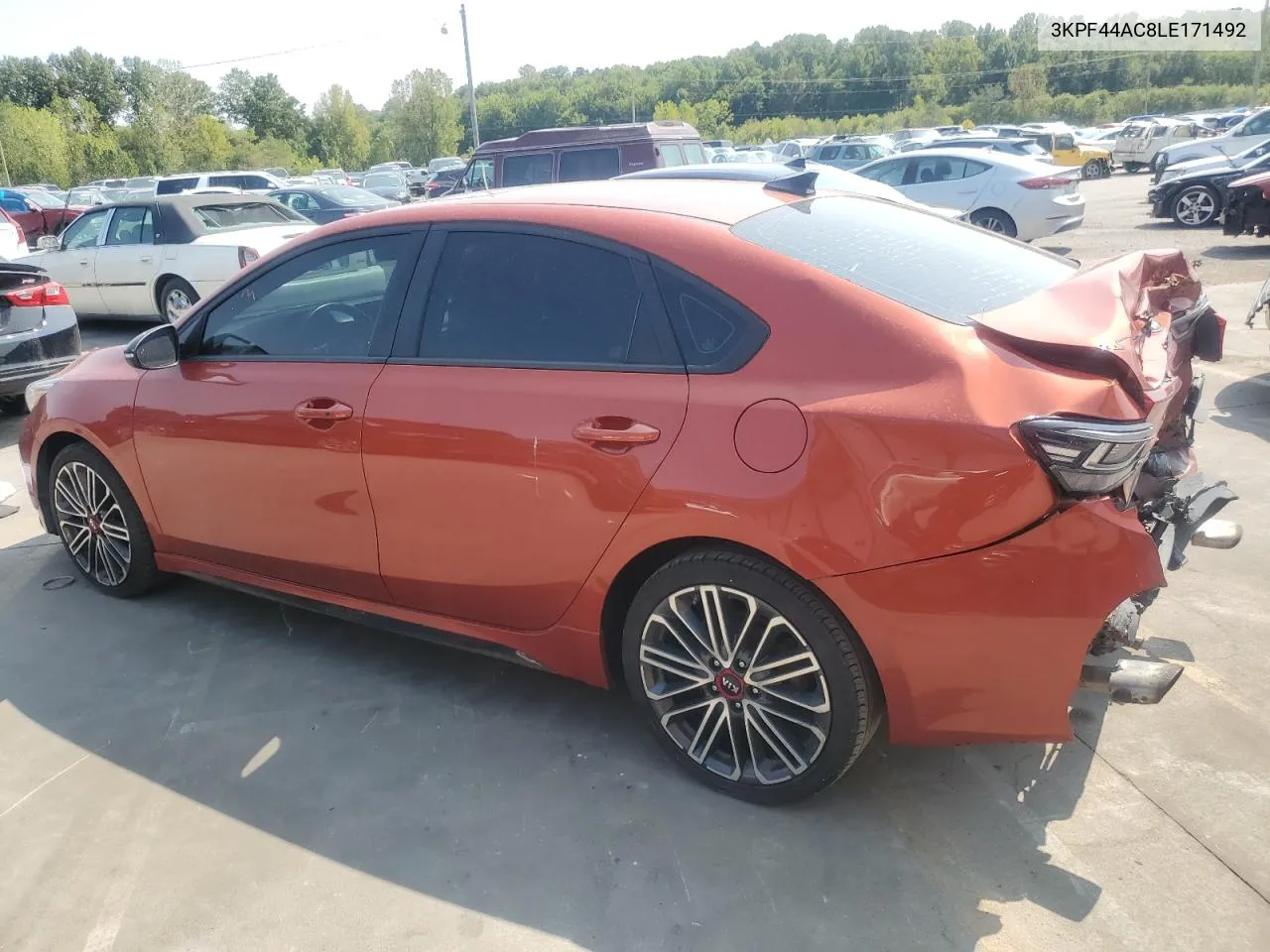 2020 Kia Forte Gt VIN: 3KPF44AC8LE171492 Lot: 69710944