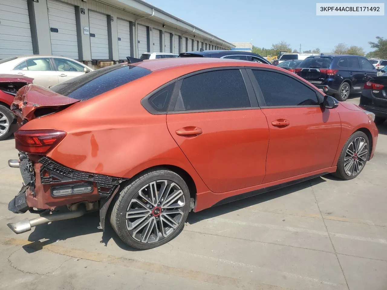 2020 Kia Forte Gt VIN: 3KPF44AC8LE171492 Lot: 69710944