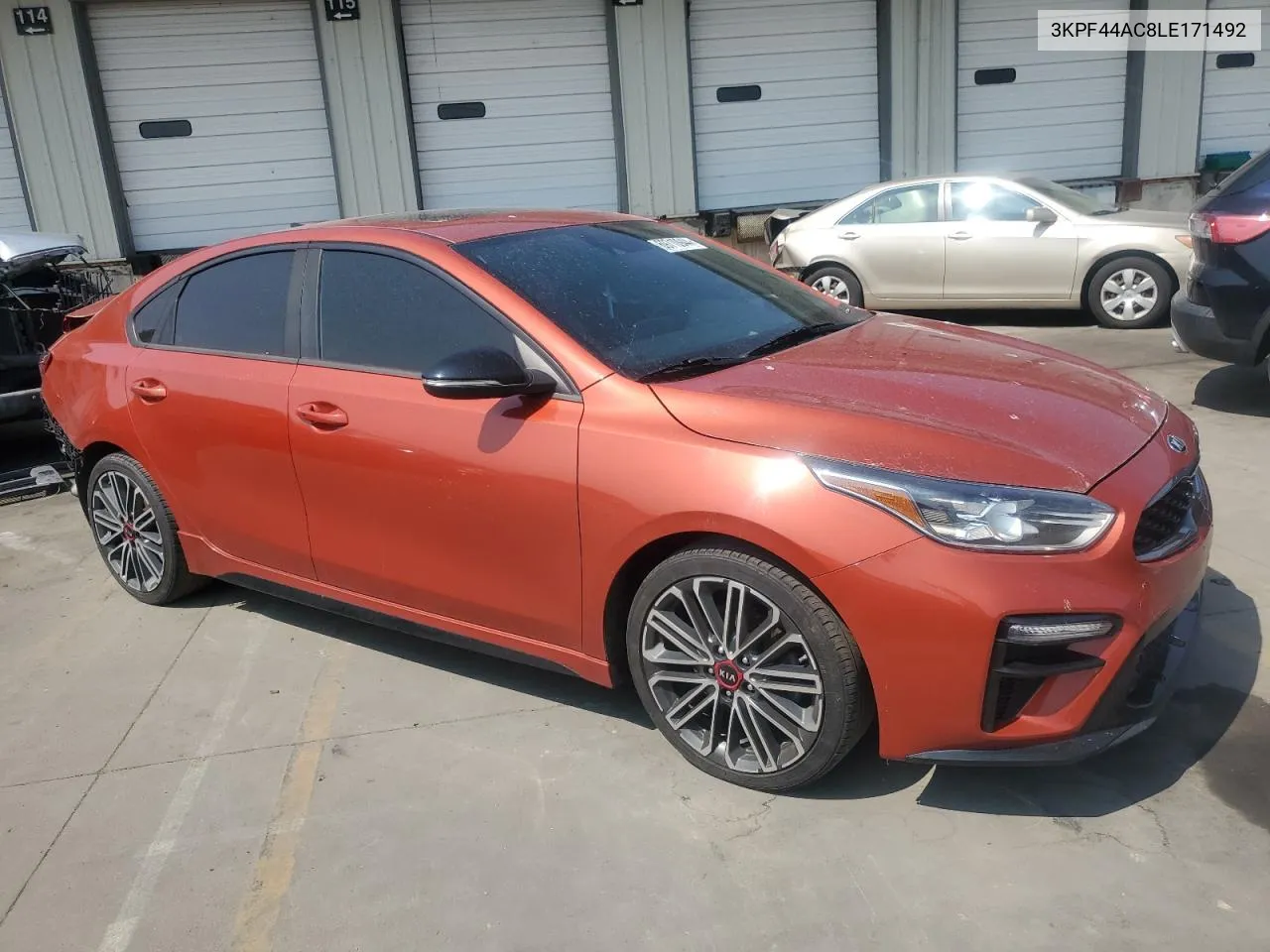 2020 Kia Forte Gt VIN: 3KPF44AC8LE171492 Lot: 69710944