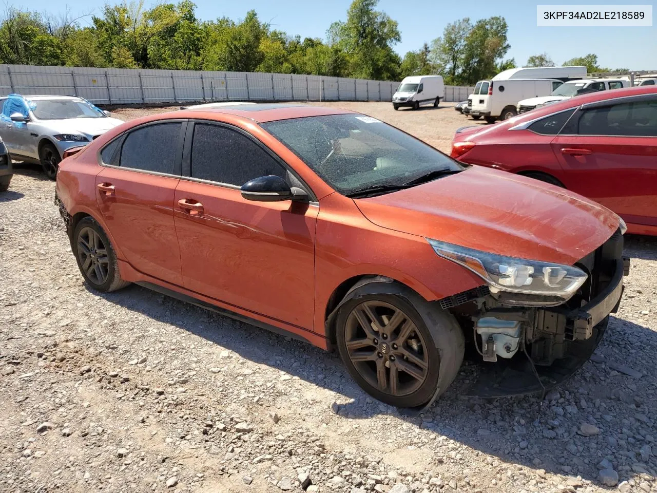 2020 Kia Forte Gt Line VIN: 3KPF34AD2LE218589 Lot: 69789584