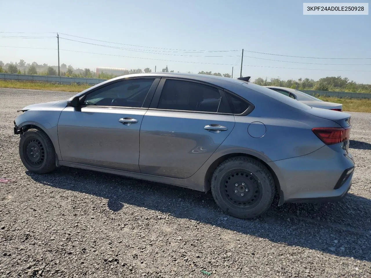 2020 Kia Forte Fe VIN: 3KPF24AD0LE250928 Lot: 70003024