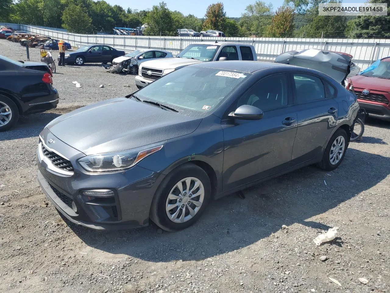 2020 Kia Forte Fe VIN: 3KPF24AD0LE191458 Lot: 70017384