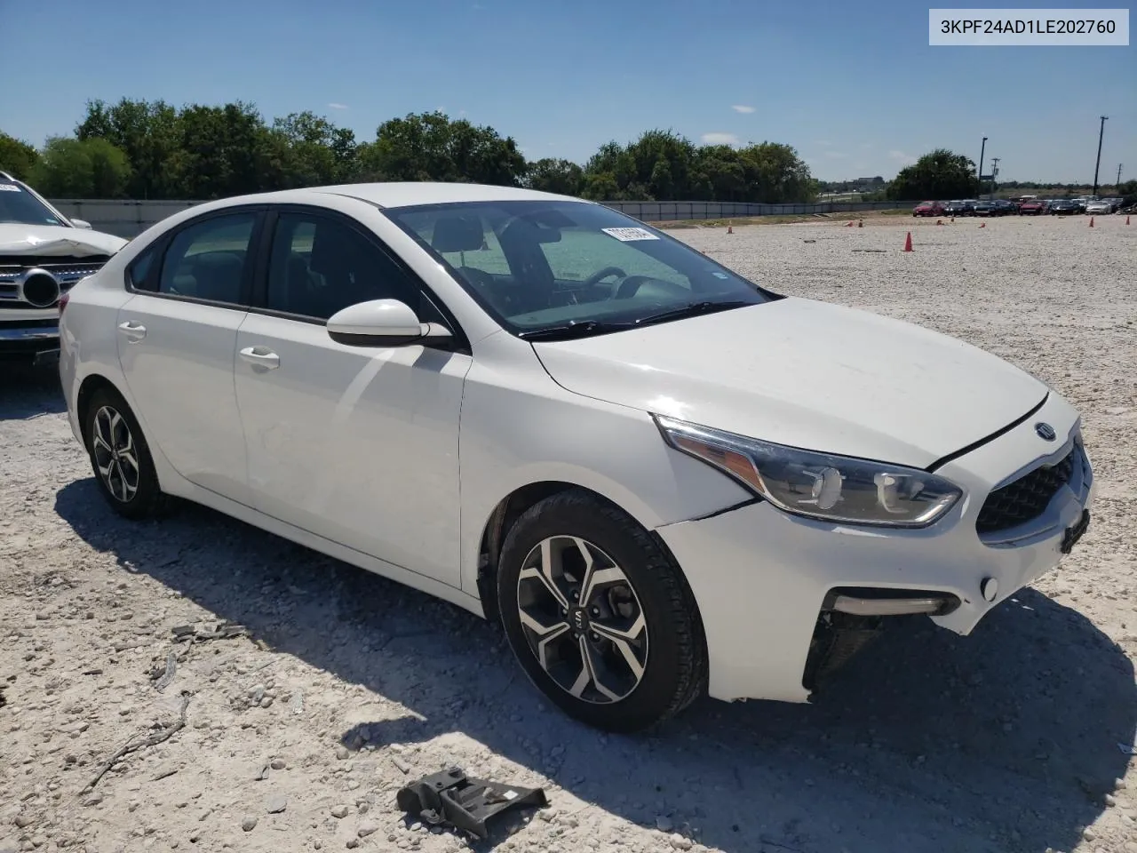 2020 Kia Forte Fe VIN: 3KPF24AD1LE202760 Lot: 70316584