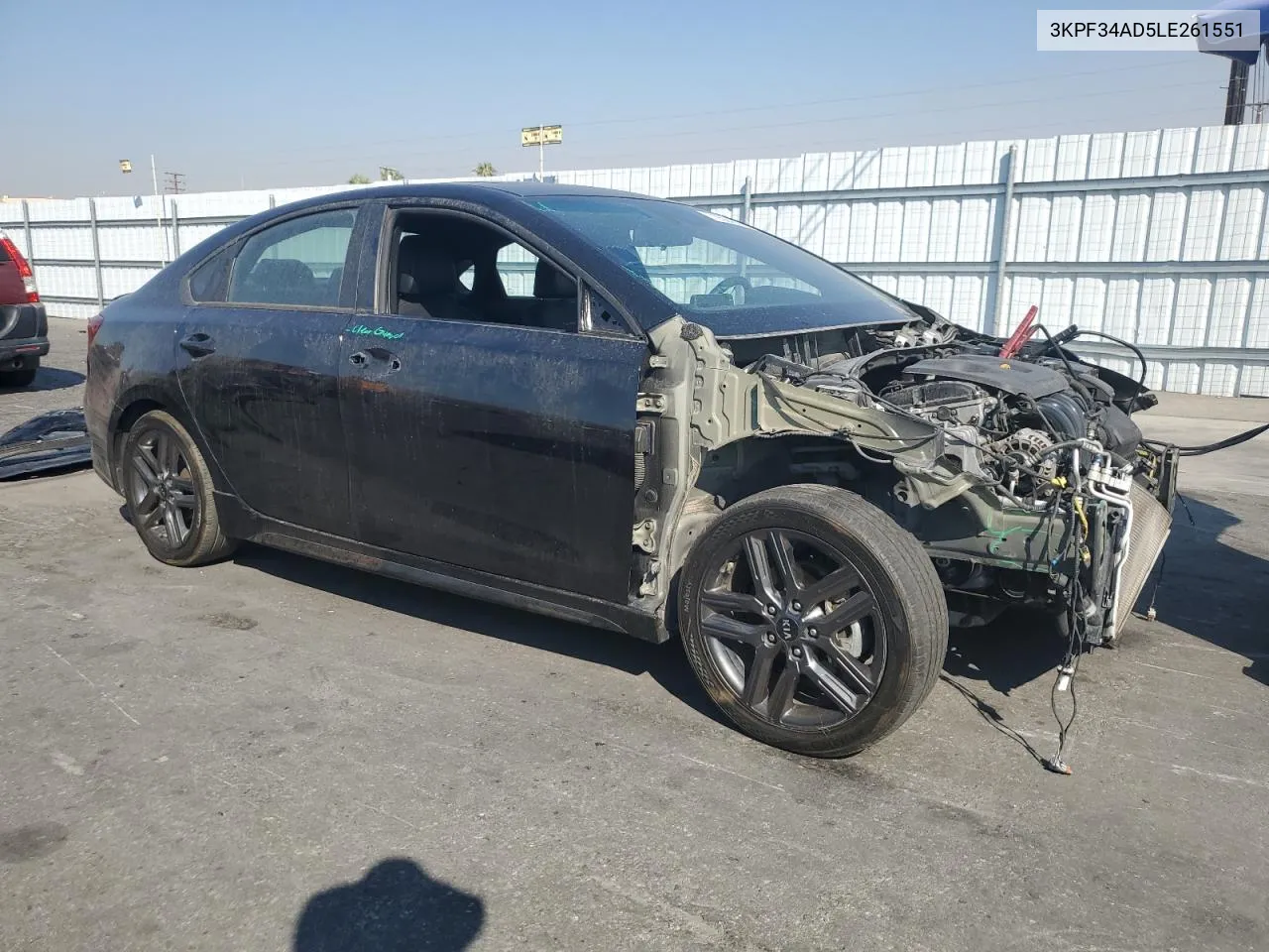 2020 Kia Forte Gt Line VIN: 3KPF34AD5LE261551 Lot: 70524324