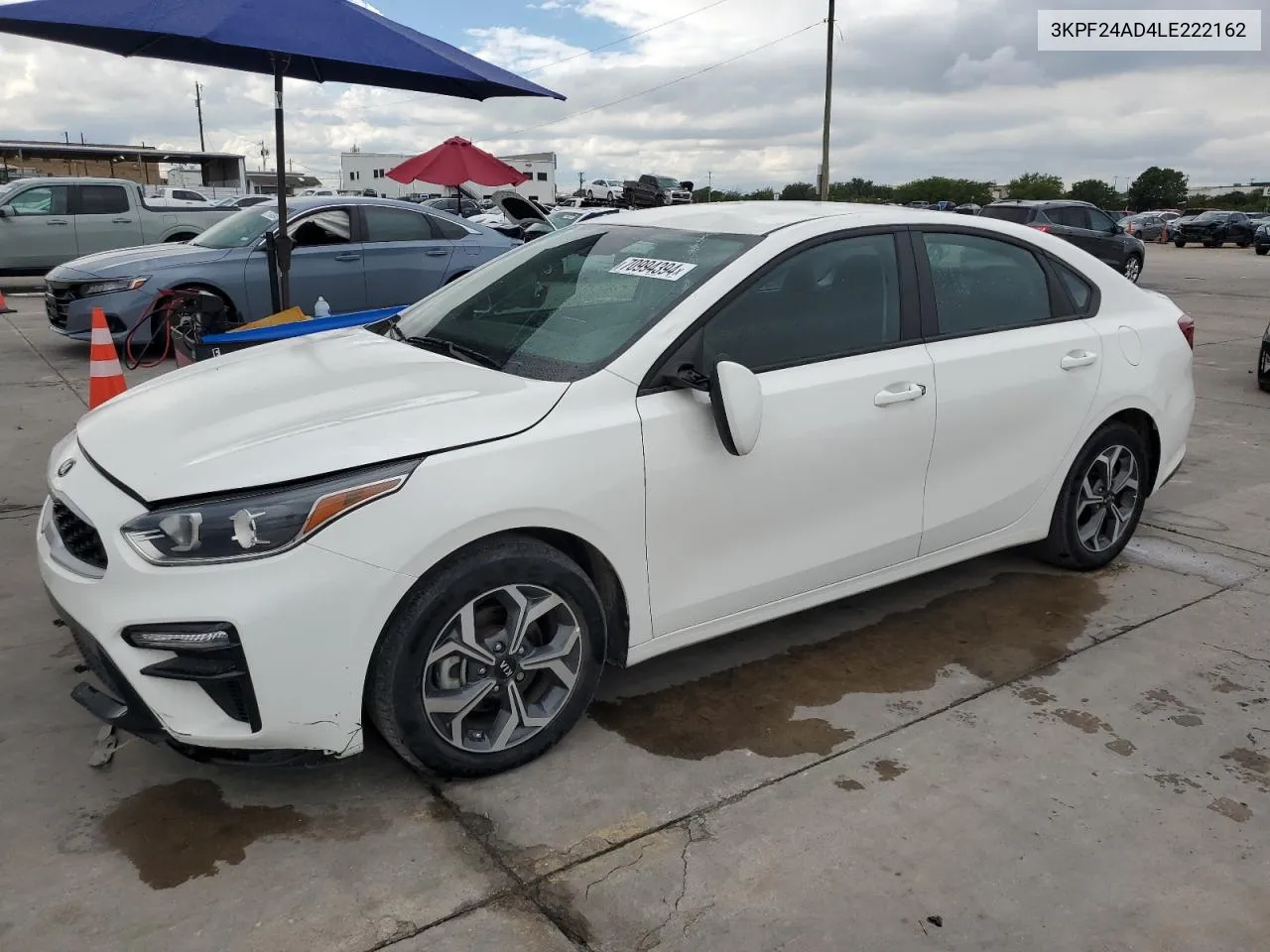 2020 Kia Forte Fe VIN: 3KPF24AD4LE222162 Lot: 70994394