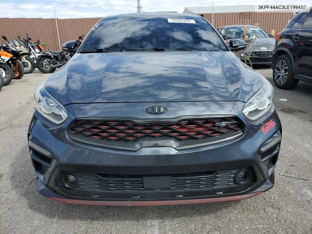 2020 Kia Forte Gt VIN: 3KPF44AC3LE199457 Lot: 72362294