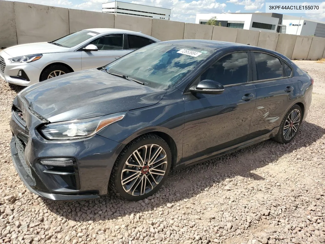 2020 Kia Forte Gt VIN: 3KPF44AC1LE155070 Lot: 72653984