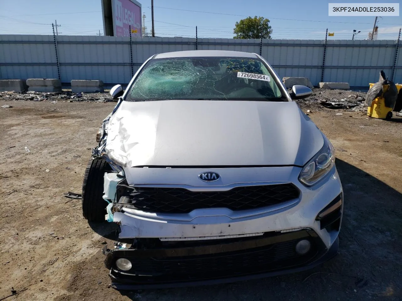 2020 Kia Forte Fe VIN: 3KPF24AD0LE253036 Lot: 72698564