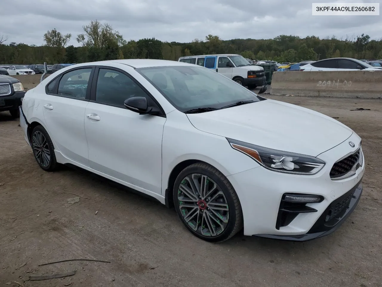 2020 Kia Forte Gt VIN: 3KPF44AC9LE260682 Lot: 73100444