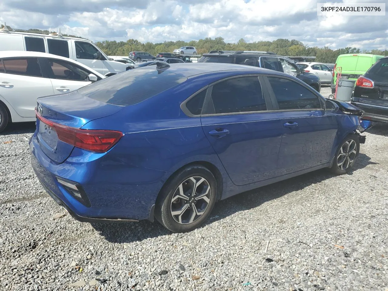 2020 Kia Forte Fe VIN: 3KPF24AD3LE170796 Lot: 73415114