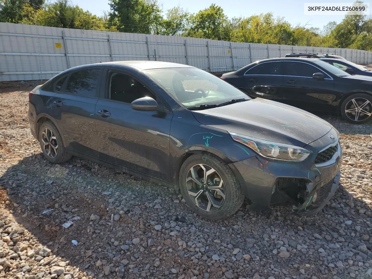 2020 Kia Forte Fe VIN: 3KPF24AD6LE260699 Lot: 73594774