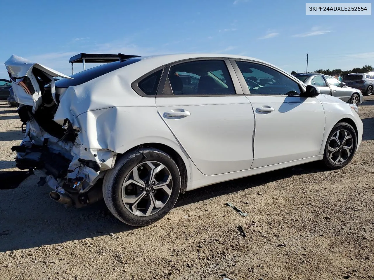 2020 Kia Forte Fe VIN: 3KPF24ADXLE252654 Lot: 73851714