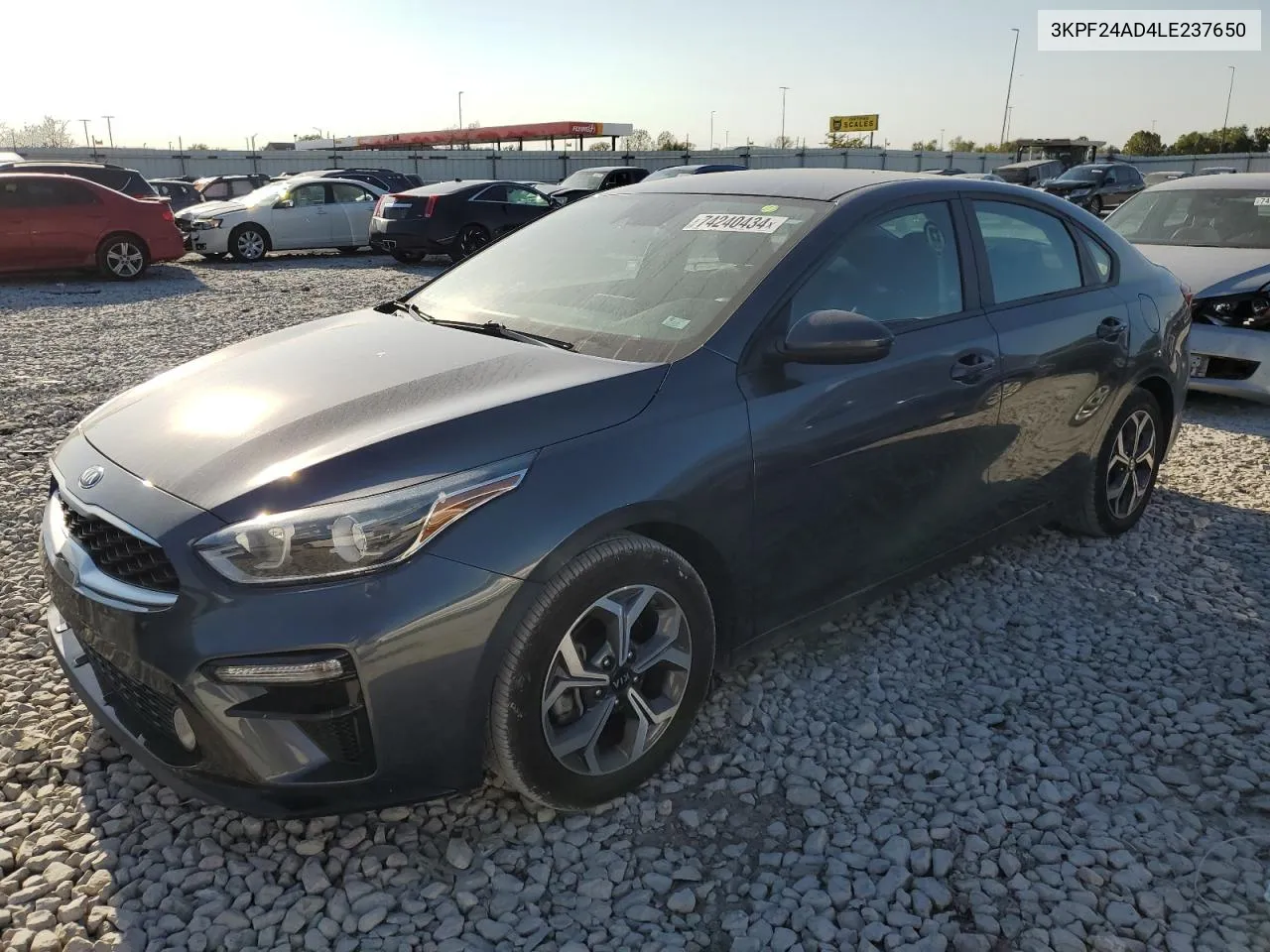 2020 Kia Forte Fe VIN: 3KPF24AD4LE237650 Lot: 74240434