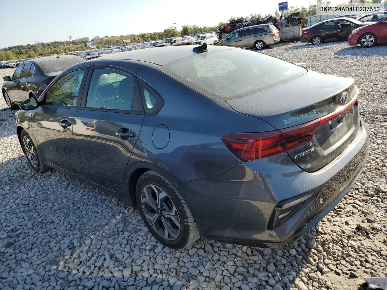 2020 Kia Forte Fe VIN: 3KPF24AD4LE237650 Lot: 74240434