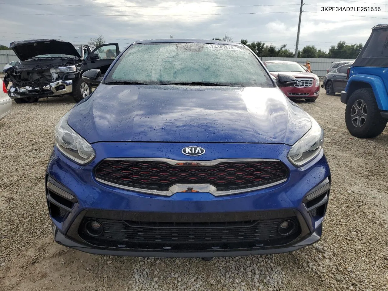 2020 Kia Forte Gt Line VIN: 3KPF34AD2LE251656 Lot: 74343824