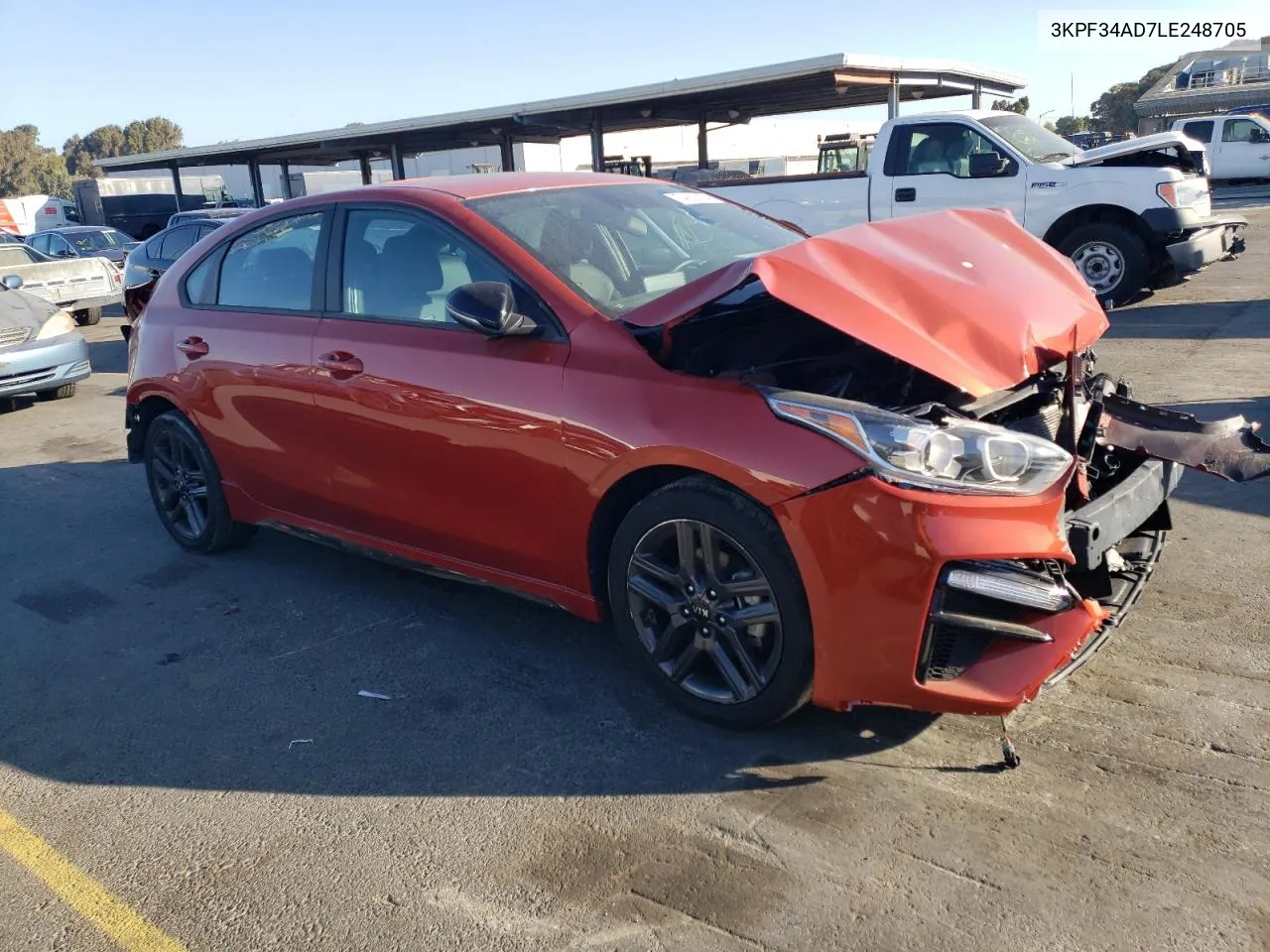 2020 Kia Forte Gt Line VIN: 3KPF34AD7LE248705 Lot: 74630184