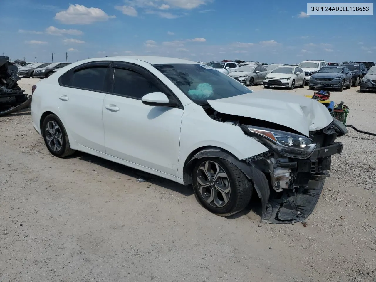 2020 Kia Forte Fe VIN: 3KPF24AD0LE198653 Lot: 75001194