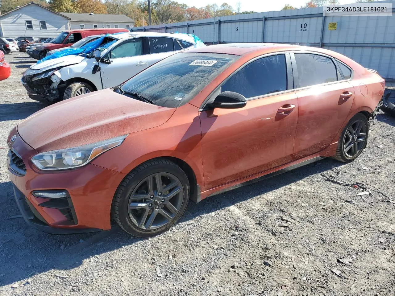 2020 Kia Forte Gt Line VIN: 3KPF34AD3LE181021 Lot: 76995484