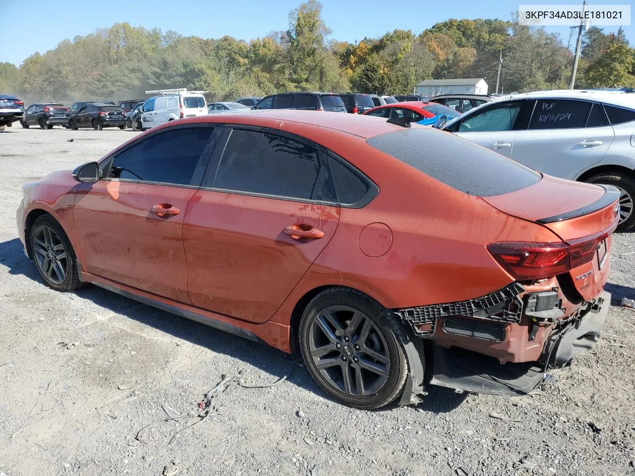 2020 Kia Forte Gt Line VIN: 3KPF34AD3LE181021 Lot: 76995484