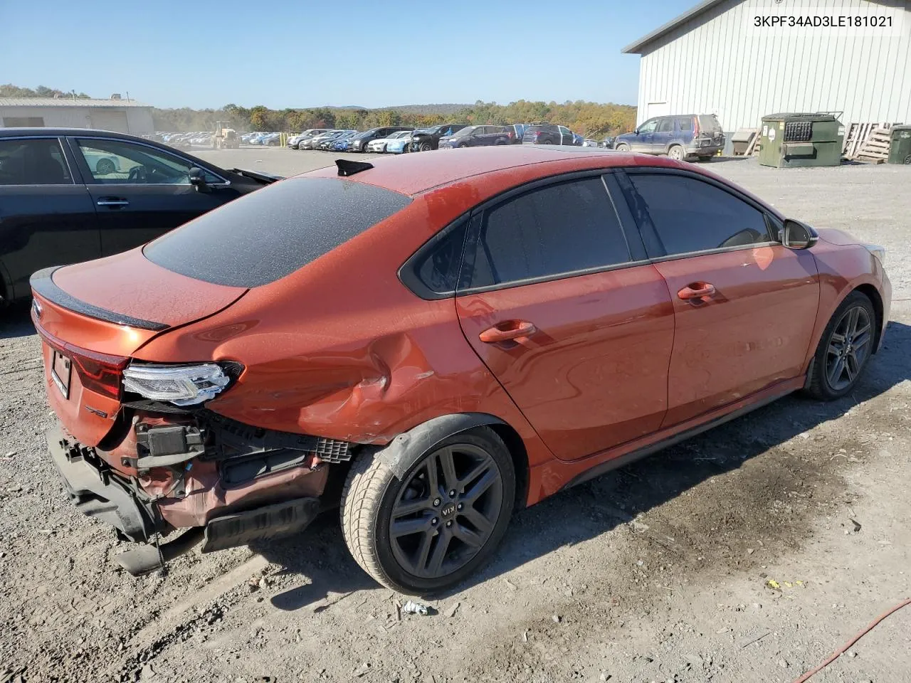 2020 Kia Forte Gt Line VIN: 3KPF34AD3LE181021 Lot: 76995484