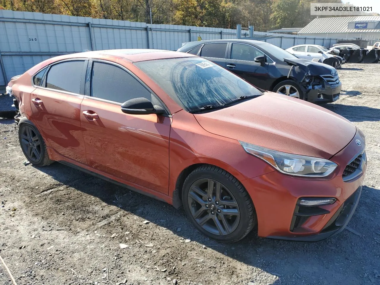 2020 Kia Forte Gt Line VIN: 3KPF34AD3LE181021 Lot: 76995484