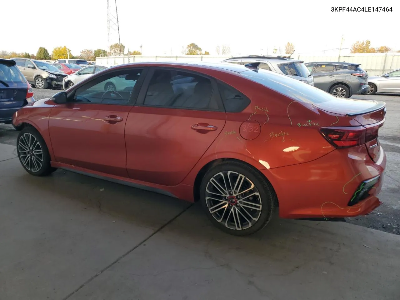 2020 Kia Forte Gt VIN: 3KPF44AC4LE147464 Lot: 77013694