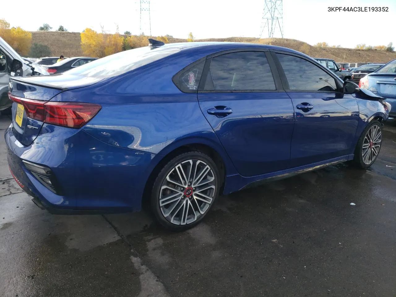 2020 Kia Forte Gt VIN: 3KPF44AC3LE193352 Lot: 77895994